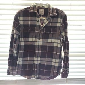 Maroon and cream flannel